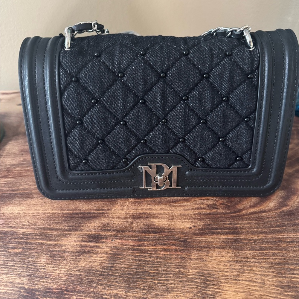 Badgley Mischka Black denim Crossbody Bag